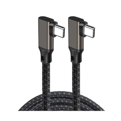 China MP3/MP4 Player Gray 20Gbps PD 5A 100W Angled Usb 3.2 Gen2 C Cable Type C To Type C 4k 60hz Cable Support for sale