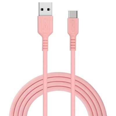 China Fast Soft Colorful MP3/MP4 Player Charging Silicone Palladium 3A USB 2.0 Charging Cable Type A To Type C Cable for sale