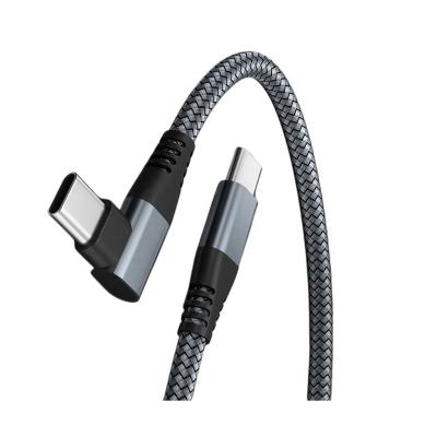 China MP3/MP4 Player Gray PD 60w 2m Type C - C USB 2.0 Braided 90 Degree L-shaped Angled USB Charging Cable for sale