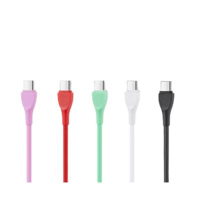 China White Silicone MP3/MP4 Player Quick Charge Colorful Liquid Silicone USB 2.0 Type A To Type C 60W 3A USB Charging Cable for sale