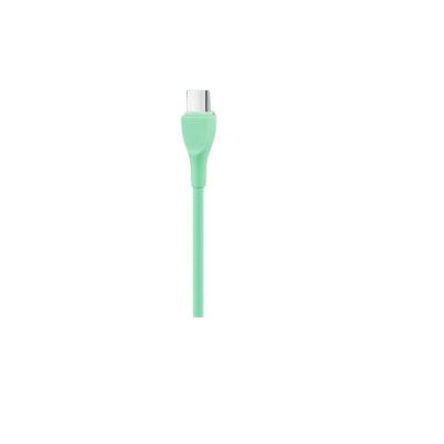 China MP3/MP4 Player Green Liquid Silicone 60W 3A USB 2.0 Type C To Type A USB Charging Cable Colorful for sale