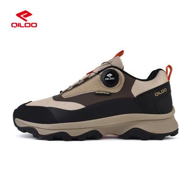 China QILOO Recyclable Logo Outdoor Trekking Shoes Hiking Customized Wholesale Rejects Waterproof Hiking Shoes Men for sale