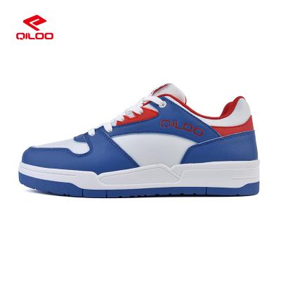 China DM QILOO OEM Custom Comfortable Thick Sole Stepping Flat Skateboarding Men's Casual Shoes Men's Walking Shoes for sale