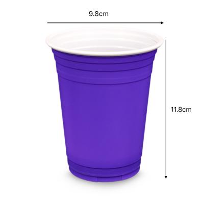 China Single wall manufacturers wholesale disposable blue color plastic pp water cups plastic party cups copos de plastico 16 oz for sale