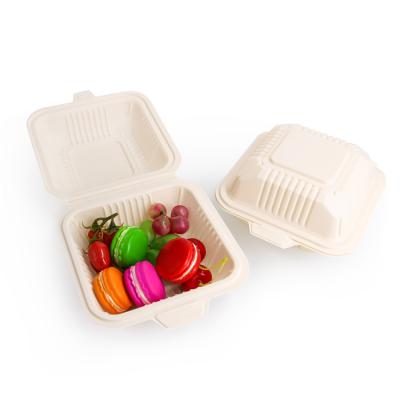 China Food Packaging Microwavable Biodegradable Fast Clamshell Eco Cornstarch Eco Lunch Foldable Bento Box for sale