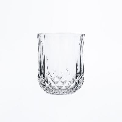 China Wholesale Popular In Stock 7.5oz Old Fashioned Tumblers Lead Free Crystal Diamond Whiskey Glass Mug For Cocktail Liquor Drink for sale