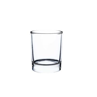 China Hot Selling Home Decoration Empty Glass Candle Cup Clear Glass Tealight Candle Cup For Kids Birthday for sale