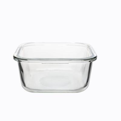 China High Viable Customized Wholesale Hot Selling Soda Lime Clear Glass Rectangle Mixing Bowl Salad Bowls for sale