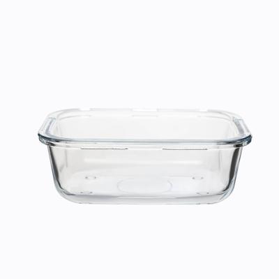 China Hot Selling Viable Food Fruit Storage Glass Fresh Bowl Rectangular Glass Bowl For Kids for sale