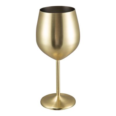 China High quality luxury durable amber 304 stainless steel wine drinking goblet red wine champagne glasses for sale