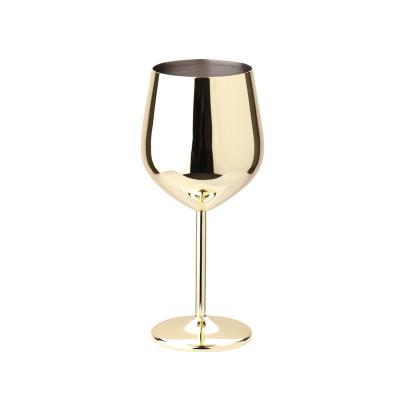 China Factory direct luxury durable 304 stainless steel wine drinking goblet red wine champagne glasses for sale