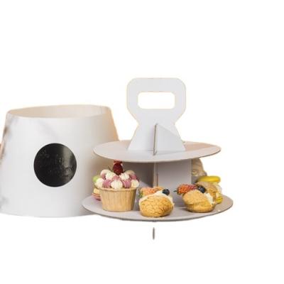 China Recyclable Promotional High Quality Tower Form Two Storey Hightea Set Box for sale