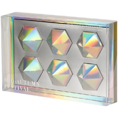 China Recyclable Bling Bling Diamond Shape Paper Box Super Fashion Laser Mooncake Box and Bag for sale