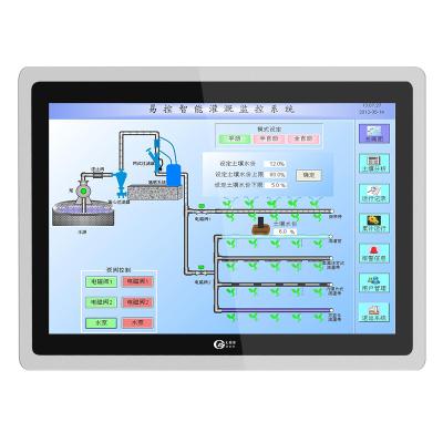 China Industrial application 15 17 inch rs485 rs232 hmi all in one capacitive touch screen panel pc fanless J1900 industrial computer recessed industrial pc for sale