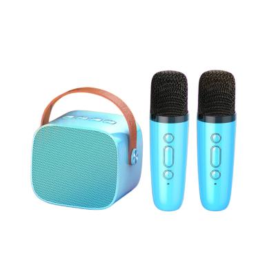 China Wireless K1 Mini Karaoke Machine 2 Mics, Christmas Birthday Gifts for Kids, Friends, Portable Bluetooth Speaker with Wireless Microphone for sale