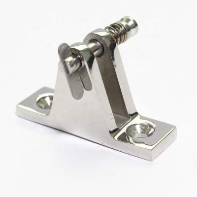 China Marine Hardware Boat Yacht Accessories AISI 316 Stainless Steel Flat Deck Hinge With Removable Pin For Bimini Top for sale