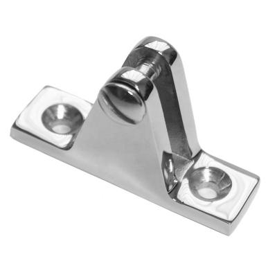 China Marine Hardware Boat Yacht Accessories Heavy Duty 316SS Marine Bimini Top Hardware 90 Degree Deck Hinge With Bolt for sale