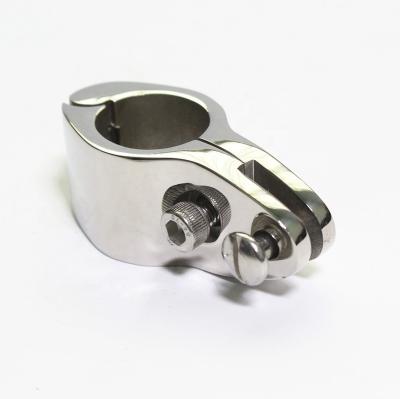 China Boat Fittings Stainless Steel Jaw Slide Bimini Marine Hardware 22mm Top Fitting Jaw Slide Clamp For Boat for sale