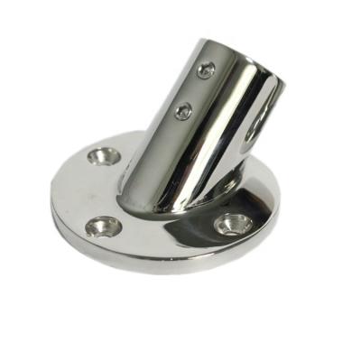 China Boat Hardware Fitting Marine Boat Stanchion Round Base Stainless Steel Handrail Fitting Hardware for sale