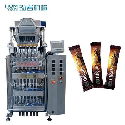 China CE Food HOMYAN Auto Vertical 2 Lanes Cosmetic Powder Pharmaceutical Stick Pouch Packing Machine for sale