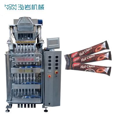 China Automatic Instant Food 2/4/6 Lanes Juice Drink Powder Stick Weighing And Packing Machine for sale