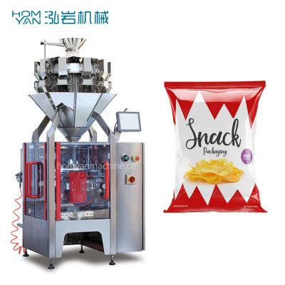 China Food Factory Price Automatic Vertical French Fries Snacks Packing Machine for sale