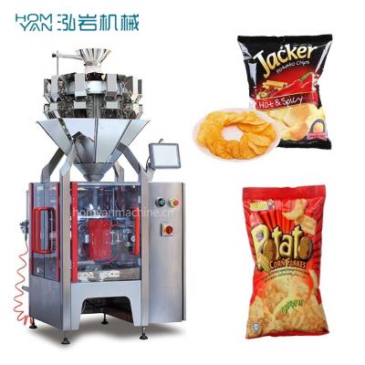 China Food 10 Weigher Multi Head Popcorn Chips Potato Chips Weighting Head Vertical Packaging Machine CE Automatic Multi Head Packing Machine for sale