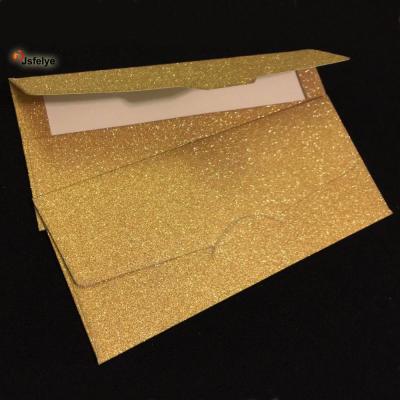 China Business Envelope Gold Glitter Glitter Wedding Invite Money Gift Envelope Christmas Cash Wallet for sale