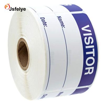 China Decorative Sticker Visitor Pass Stickers Identification Stickers Easy To Write On Labels for sale