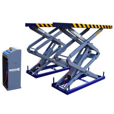 China Car Lift Car Lifting 3500 Kg Hydraulic In-ground Double Scissor Car Lift for sale