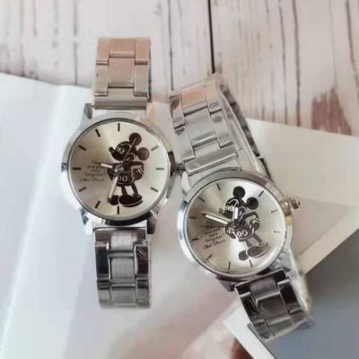 China 2021 Unisex New Mickey Minnie Cartoon Lady Children Stainless Steel Watch Band Universal Waterproof Watch for sale