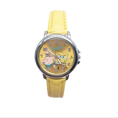 China 2021 New Spongebob Children's Cartoon Children's Boy Girl Dot Quartz Watch for sale