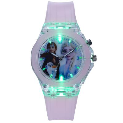 China Children Fashion Cartoon Silicone Luminous Children Quartz Watches Children Girls Boys Wristwatch Wristwatches Synchronize Frozen Sophia Watch for sale