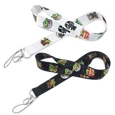 China 2021 Handsome Yoda Baby Cord Arming Card School Lanyard New Polyester Fiber Mobile Phone Gift for sale