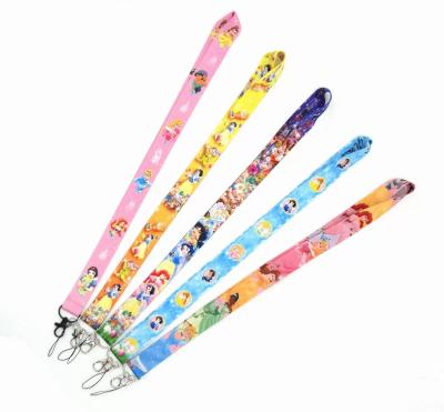 China 2021 New Polyeste Cell Phone Lanyard School Card Arming Cord Princess Girl Mermaid for sale