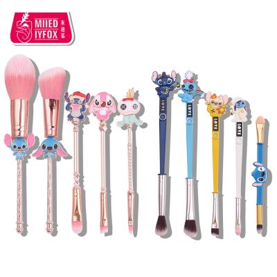 China New Cartoon Lovely Point Face Metal Shape Makeup Brush Women's Cosmetics Brush for sale