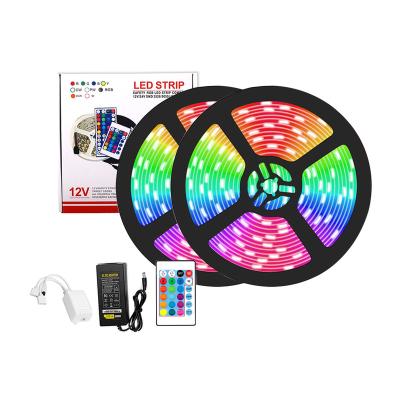 China Flexible Hotel/Party/Home Hotel/Restaurant/Strip Light Kit No Waterproof RGB LED Strip Party/Home/Restaurant 12V SMD 5050 10m RGB LED For Led Strip Amazon Alexa Google Home for sale