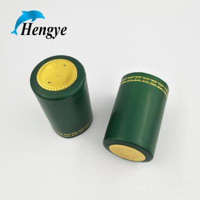 China Durable Wine Bottle Shrink Caps PVC Heat Shrink Capsule Anti Slip Embossed for sale