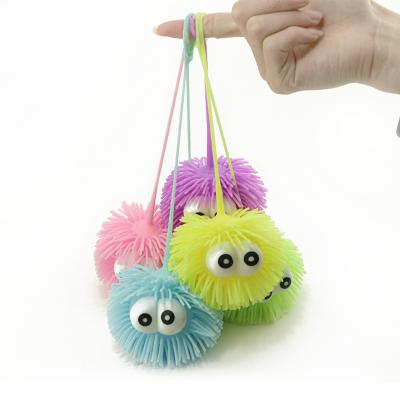 China Toy LED Hairy Ball Popper Ball Soft Flashing Flashing Gift Toys Soft Ball for sale