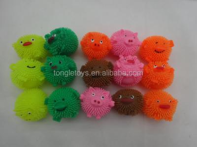 China Inflatable Puffer Animals Toy 2inch Instant Popper Ball , 2inch Animals Face For Capsule Toys for sale