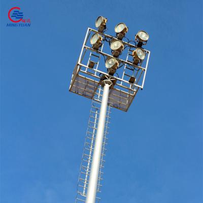 China 15-55m achteckige Flut-Lichter hoher Mast-helle Polen konisch zu verkaufen