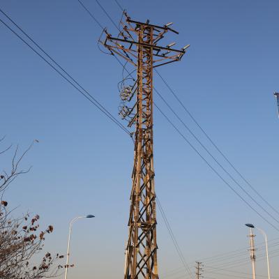 China heißer eingetauchter Freileitungsmast der Energie-110kv, Struktur-Freileitungsmast des Gitter-220kv zu verkaufen