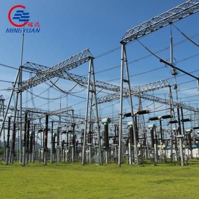 China sistema de transmisión ferroviario de acero de la subestación de la estructura del pórtico de 35kv 66kv en venta