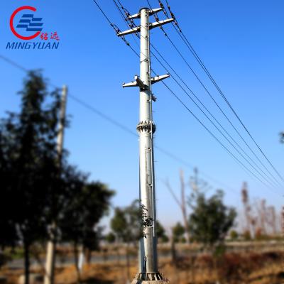 China Dodecagon Steel Utility Pole 10kV To 220kv Metal Utility Pole Hot Dip for sale