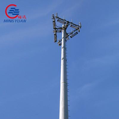 China Galvanized Telecom Monopole Steel Tower Self Support Gsm Tower zu verkaufen