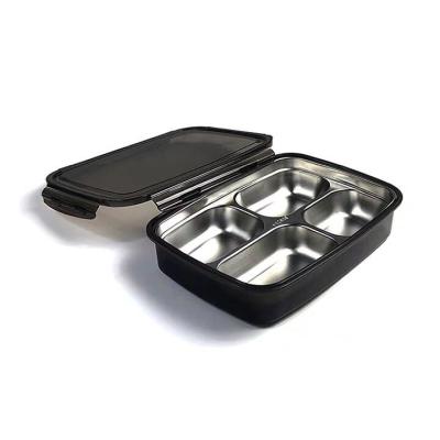 China Sustainable New design school children 304 stainless steel lunch bento box packaging for sale