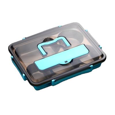 China Sustainable New designed model style 304 Stainless steel bento lunch box,bpa free eco-friendly thermal bento lunch box for sale