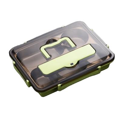 China Sustainable Food grade container leakproof lunch box adults lunch  box with thermos for sale