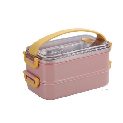 China Sustainable Hot Sale Stainless Steel Portable Outdoor School Office Metal Bento thermal Lunch Box Kids Children Reusable Insulated Fast Food for sale