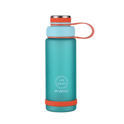 China Straw Factory wholesale professional custom logo plastic water sports bottle with handle for sale